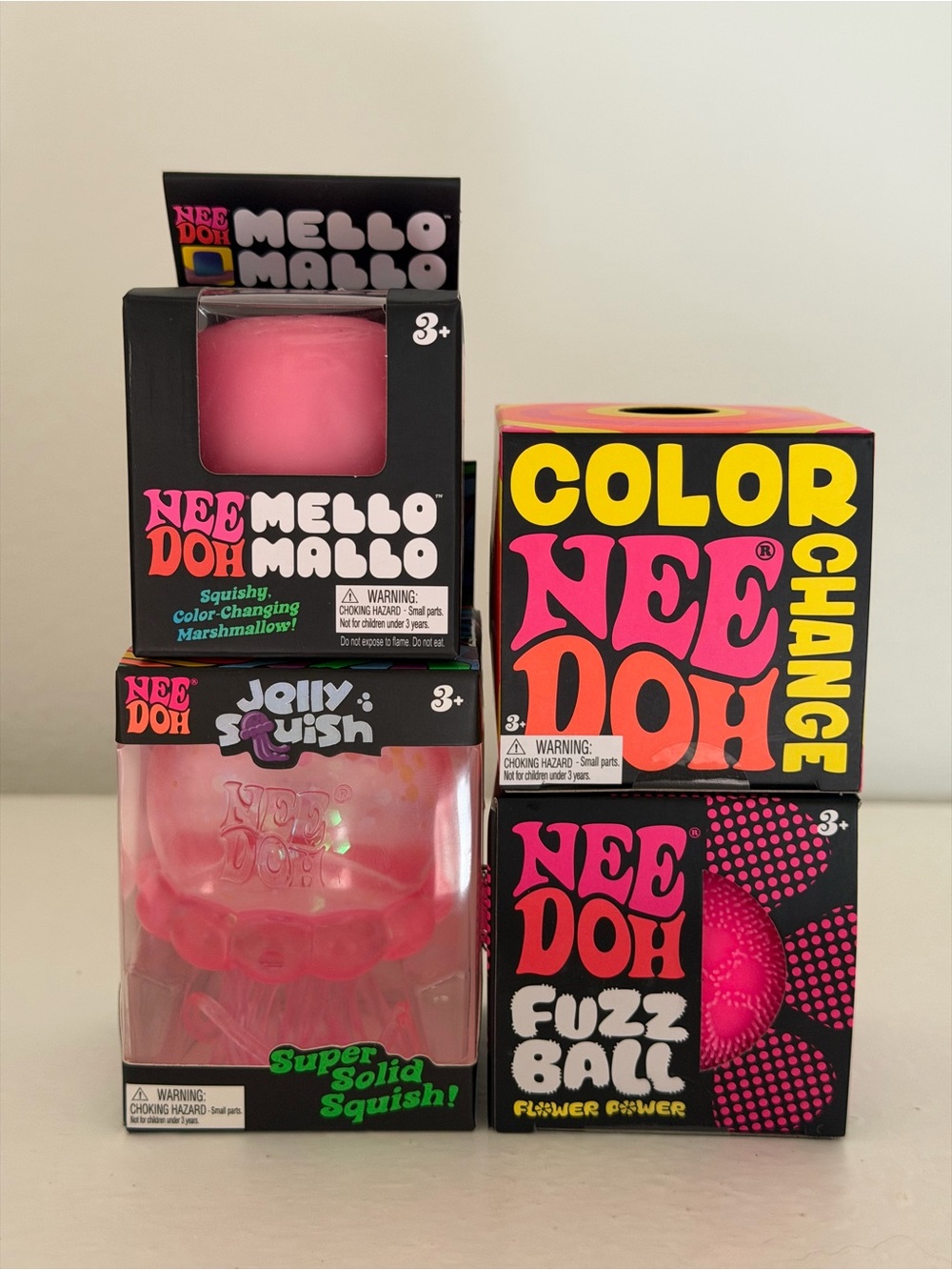 Needoh Pink Squishy Bundle (Set of 4)
